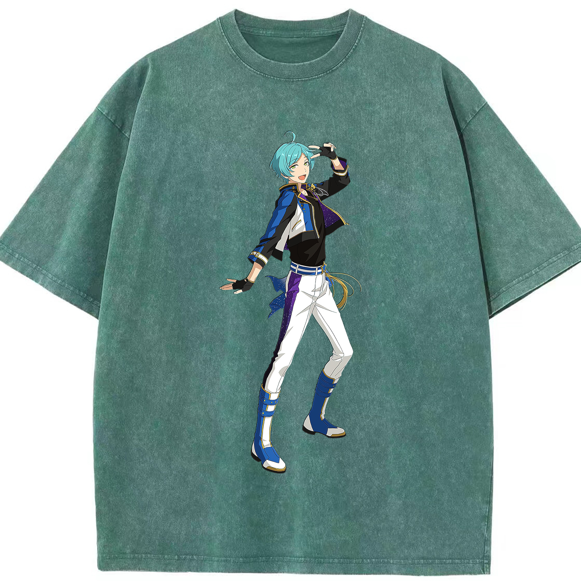 （画像用） あんさんぶるスターズ! Ensemble Stars 綿100% ヴィンテージ風 半袖Tシャツ（フロントプリント）